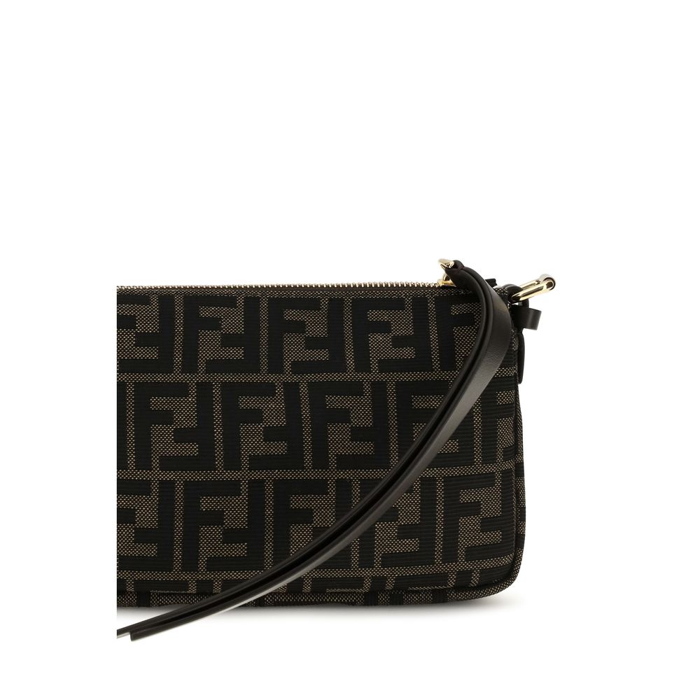 Braune Schultertasche aus Polyester