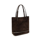 Braune Kalbsleder Bos Taurus Schultertasche