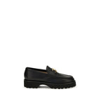 Schwarze Bos Taurus Kalbsleder Plateau-Loafer