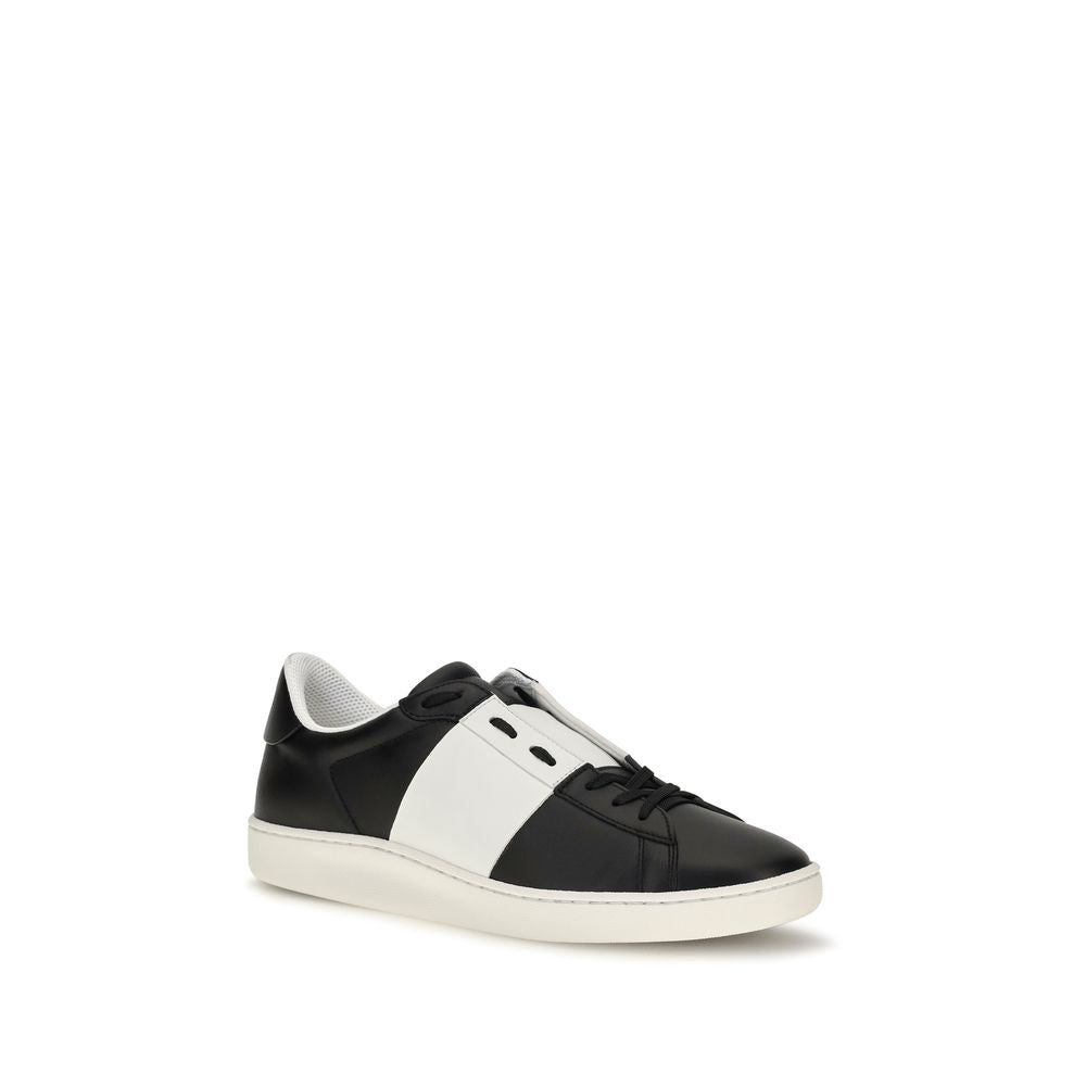 Schwarze Bos Taurus Kalbsleder-Sneakers