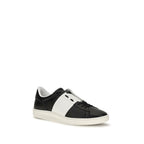 Schwarze Bos Taurus Kalbsleder-Sneakers