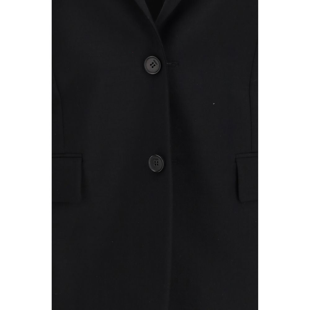 Schwarzer Mohair-Blazer Fendi