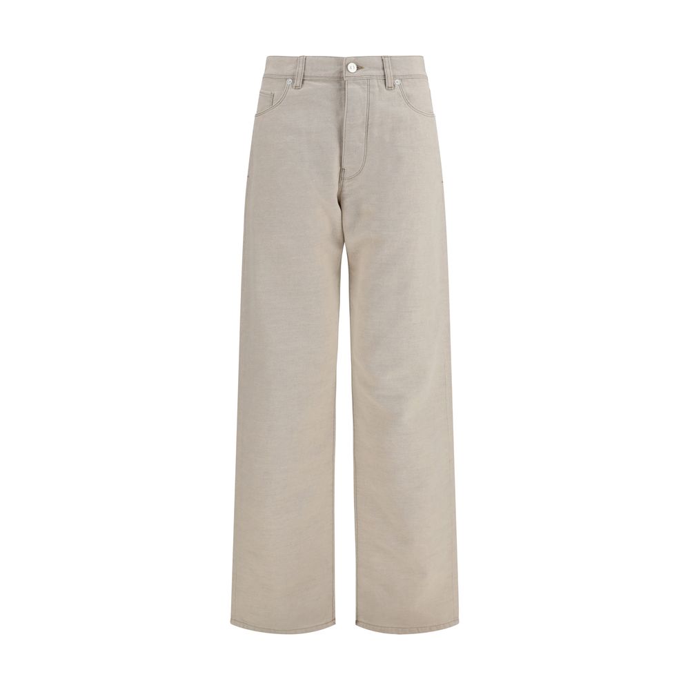Beige Baumwolljeans Denim
