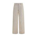 Beige Baumwolljeans Denim
