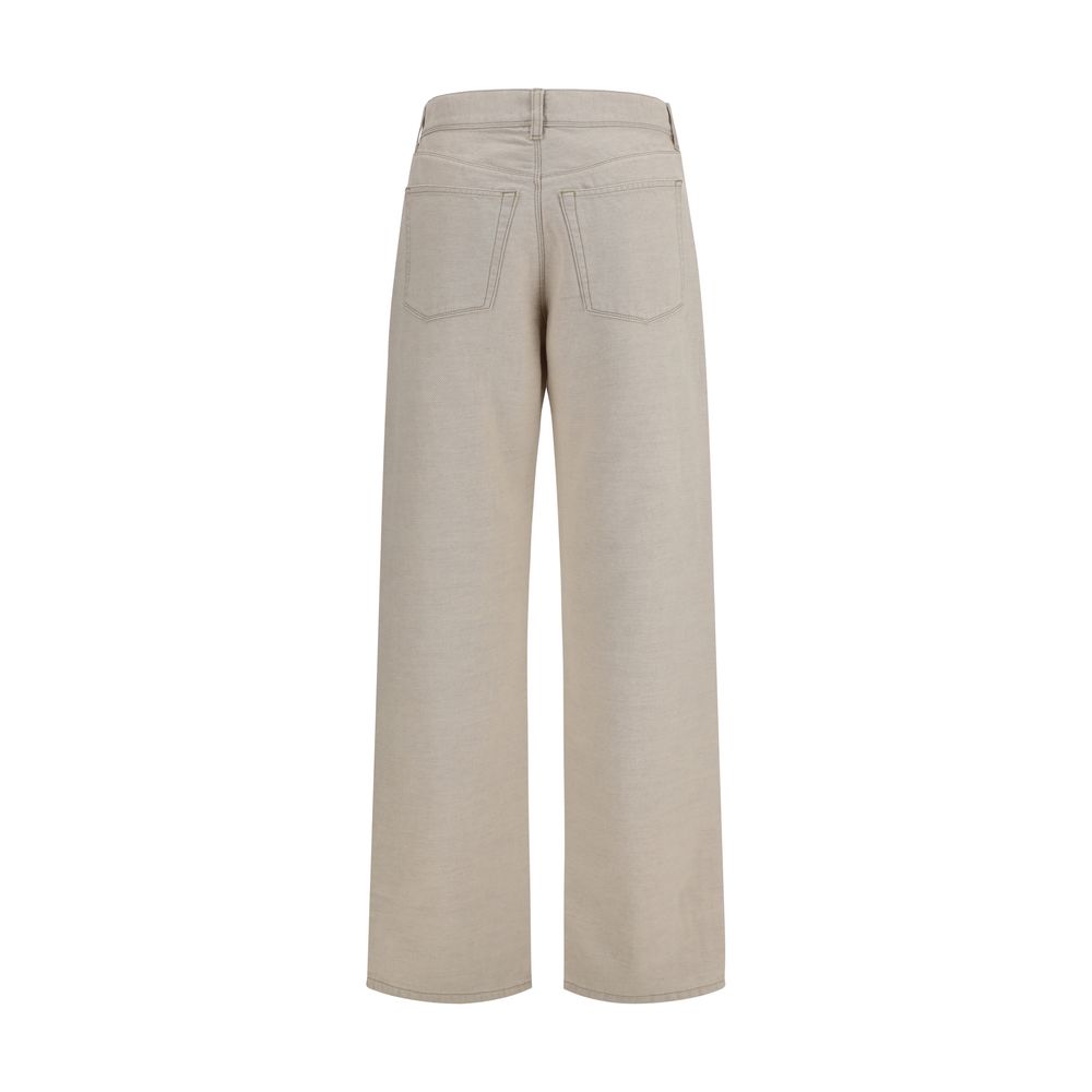 Beige Baumwolljeans Denim