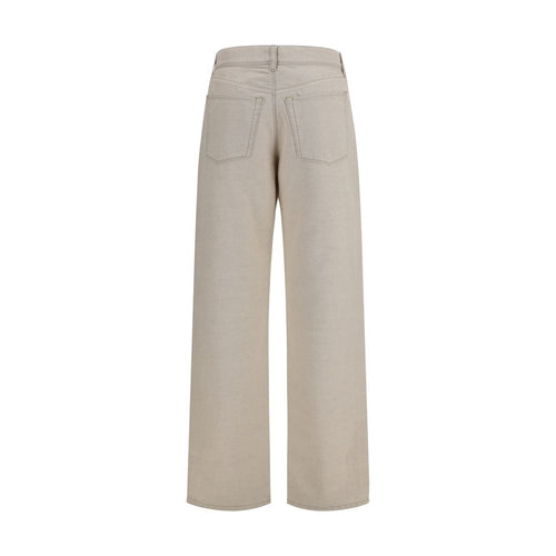 Beige Baumwolljeans Denim