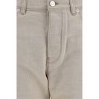 Beige Baumwolljeans Denim