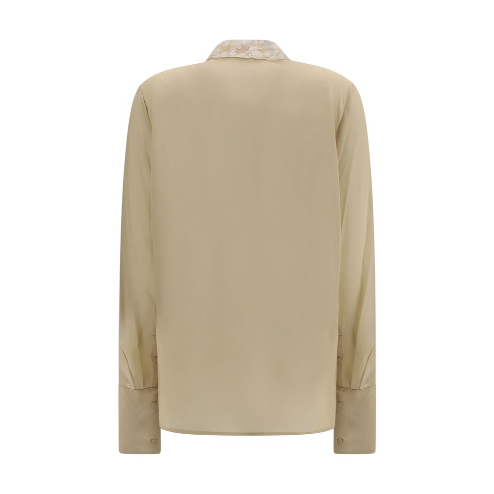 Beige Silk Dress Shirt Fendi