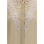 Beige Silk Dress Shirt Fendi