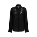 Schwarze Seidenbluse