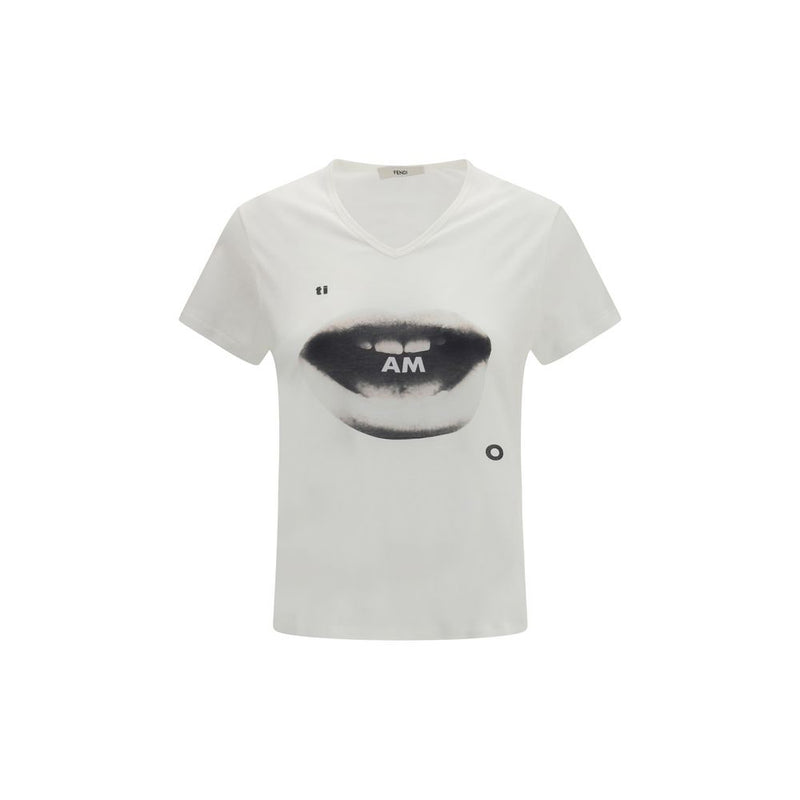 Weißes Baumwoll-T-Shirt