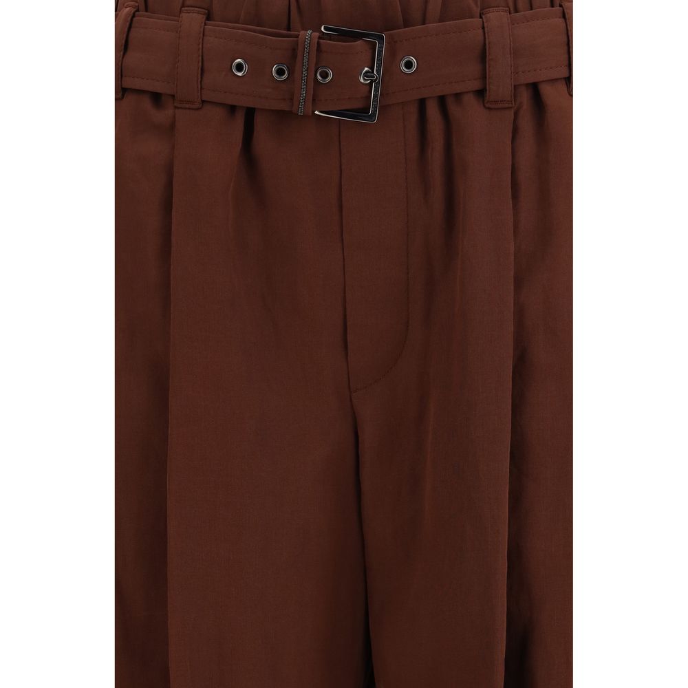 Braune Baumwollhose für die Freizeit