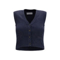 Blauer Kaschmir-Strickweste Brunello Cucinelli
