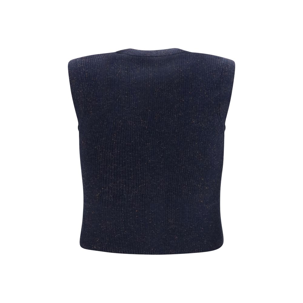 Blauer Kaschmir-Strickweste Brunello Cucinelli