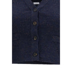 Blauer Kaschmir-Strickweste Brunello Cucinelli