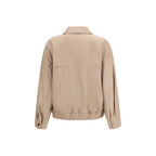 Beige Leather Jacket