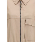 Beige Leather Jacket