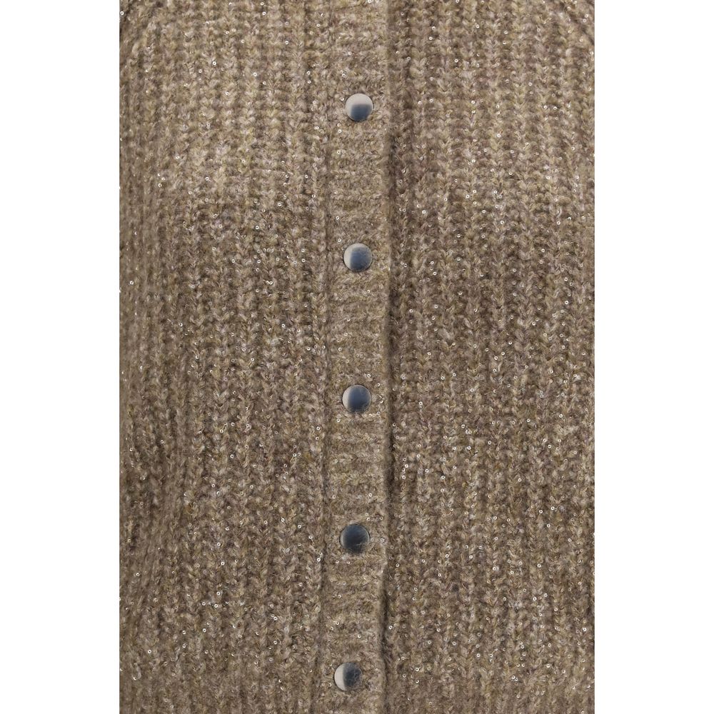 Brauner Kaschmir-Strickjacke Brunello Cucinelli