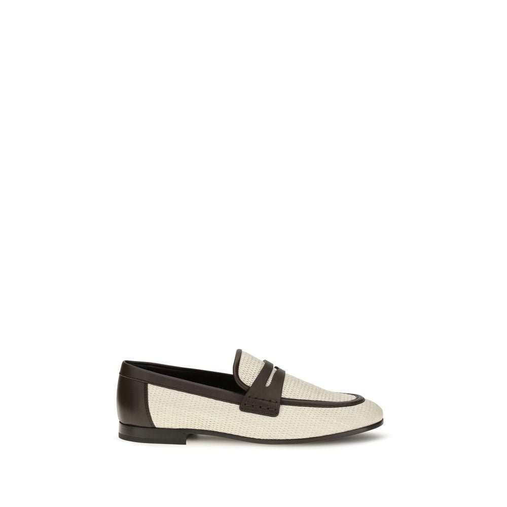 Beige Polyamid Slipper-Loafer