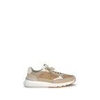 Beige Calf Leather Bos Taurus Low Top Sneakers Brunello Cucinelli