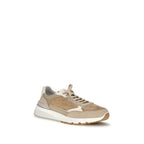 Beige Calf Leather Bos Taurus Low Top Sneakers Brunello Cucinelli