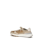 Beige Calf Leather Bos Taurus Low Top Sneakers Brunello Cucinelli