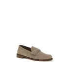 Beige Wildleder-Loafer zum Hineinschlüpfen