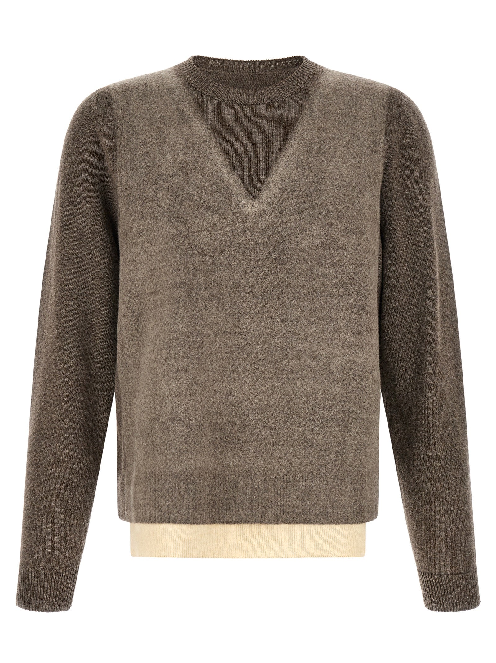Brauner Cardigan aus reiner Schurwolle
