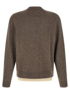Brauner Cardigan aus reiner Schurwolle