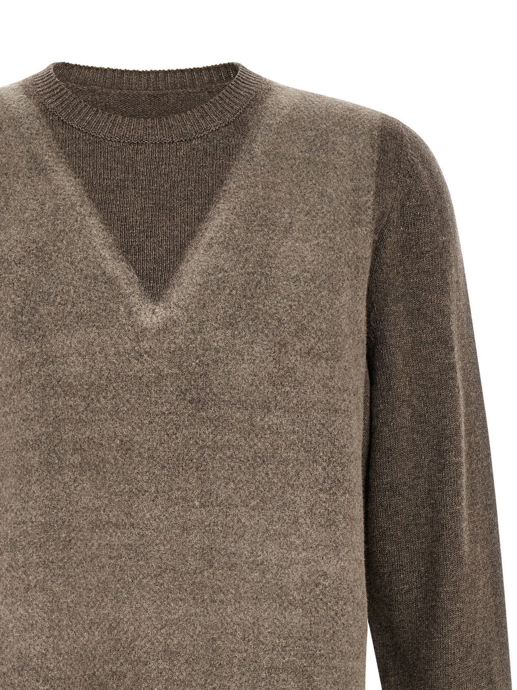 Brauner Cardigan aus reiner Schurwolle