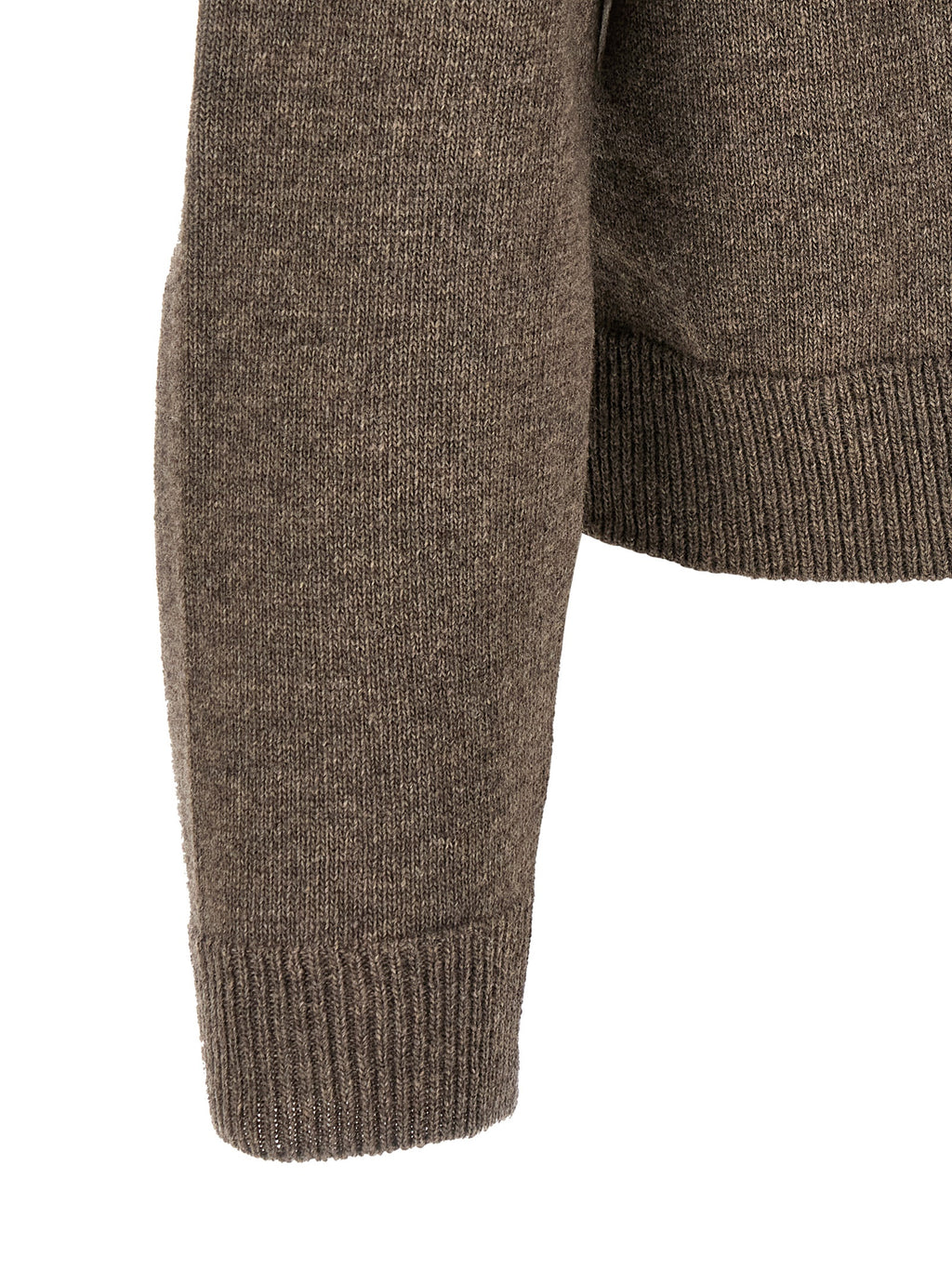 Brauner Cardigan aus reiner Schurwolle
