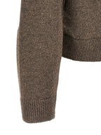 Brauner Cardigan aus reiner Schurwolle