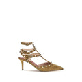 Pumps aus beigem Wildleder