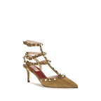 Pumps aus beigem Wildleder