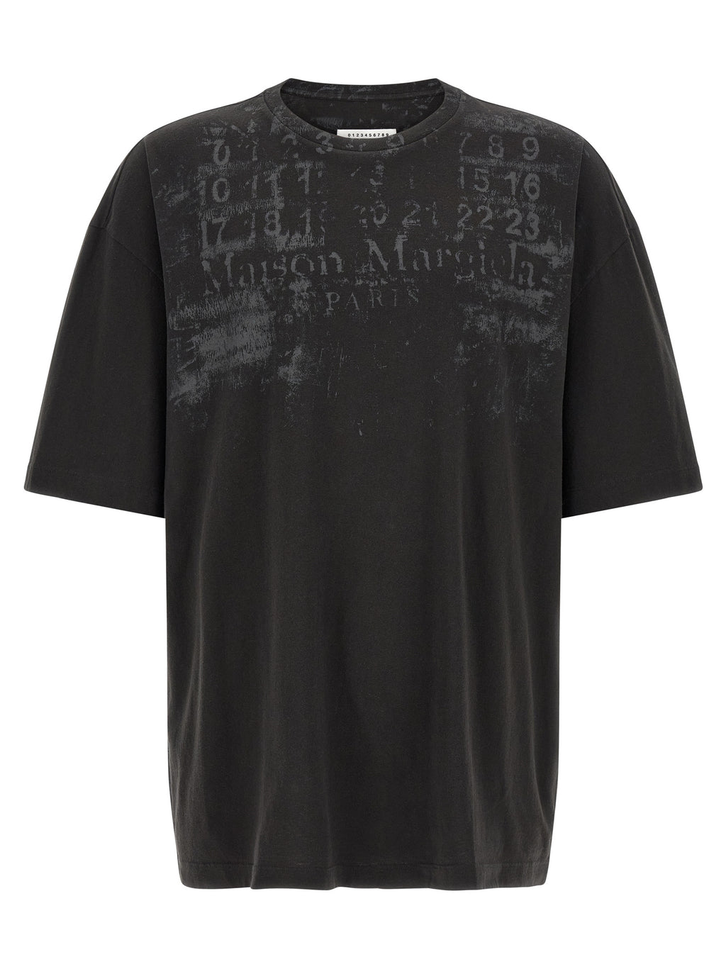 Schwarzes Langarm-T-Shirt aus Baumwolle