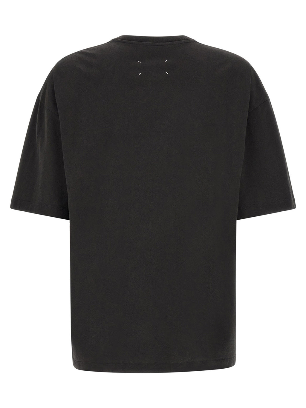Schwarzes Langarm-T-Shirt aus Baumwolle