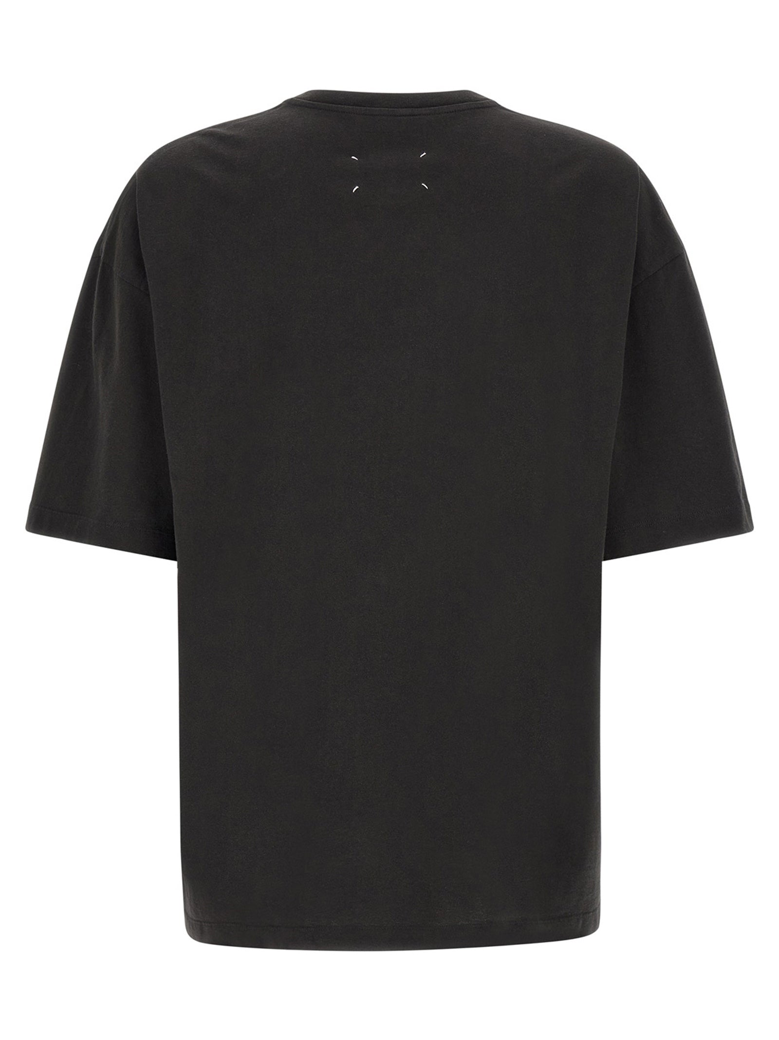 Schwarzes Langarm-T-Shirt aus Baumwolle