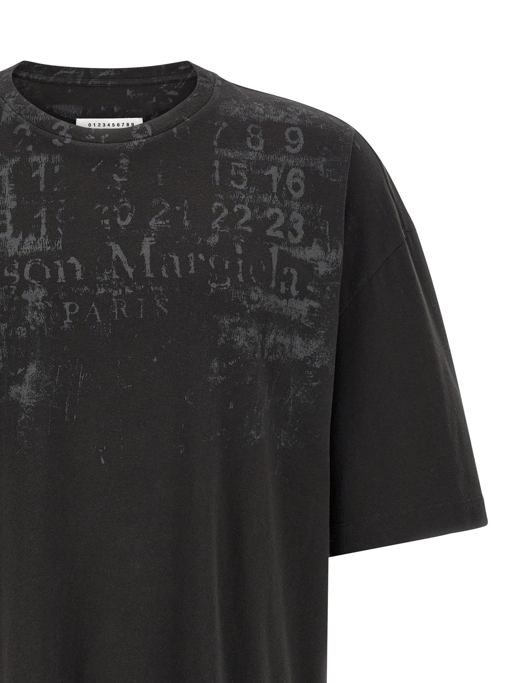 Schwarzes Langarm-T-Shirt aus Baumwolle