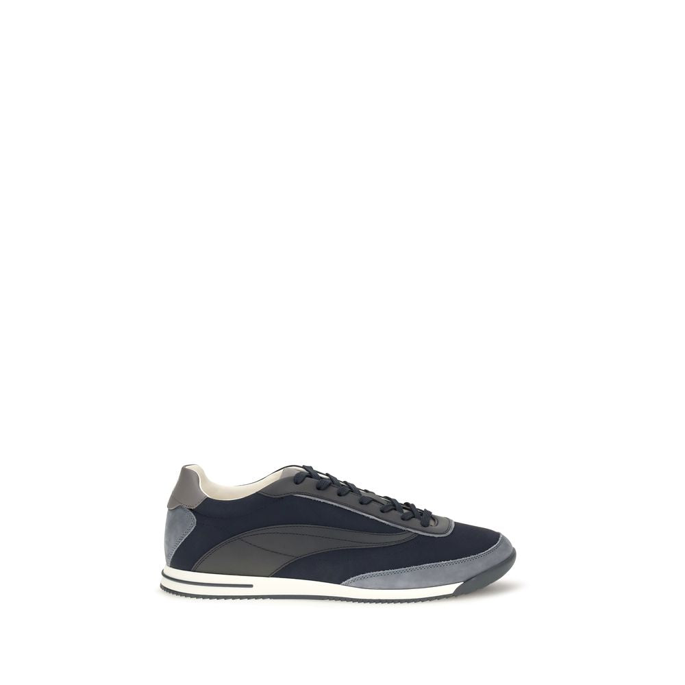 Blaue Sneaker aus Wildleder