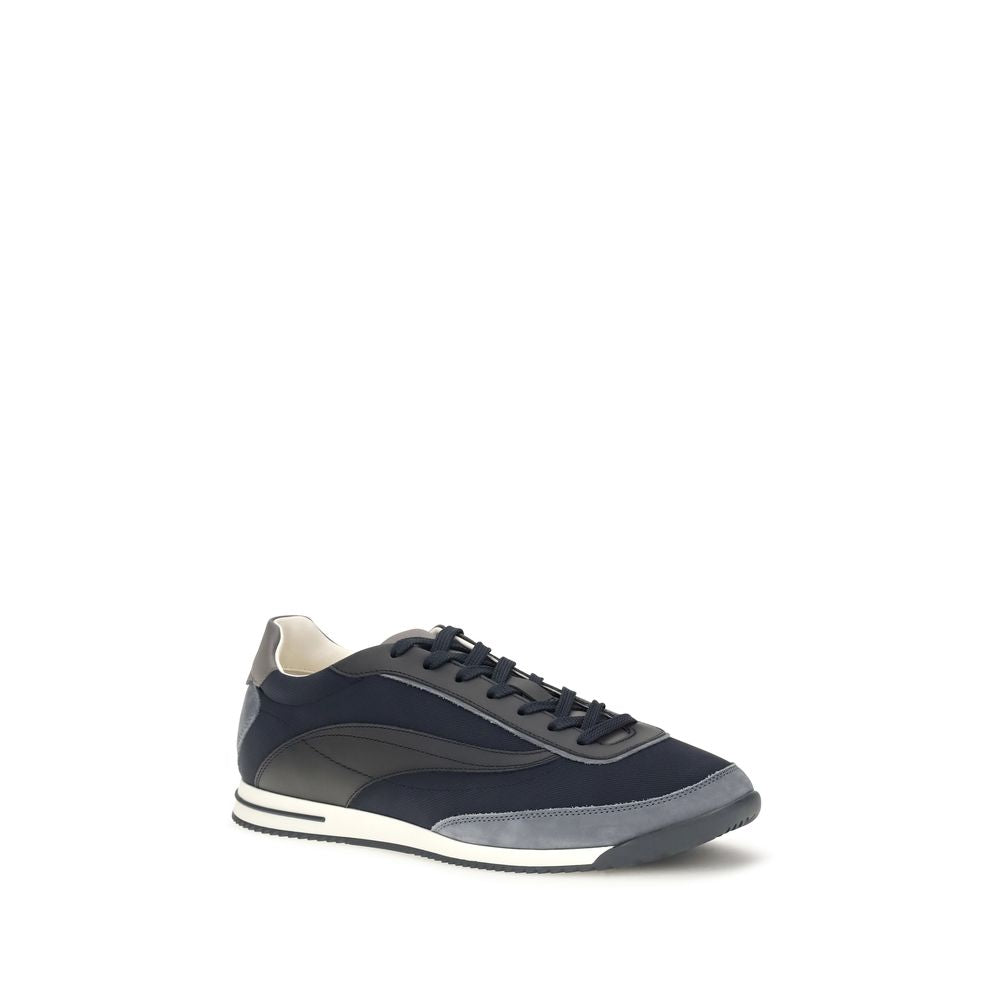 Blaue Sneaker aus Wildleder
