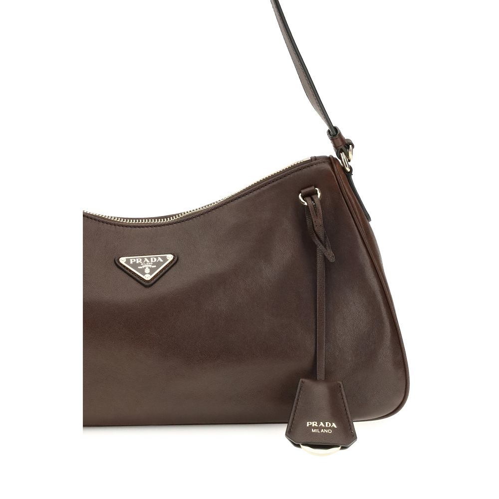 Braune Kalbsleder Bos Taurus Schultertasche
