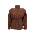 Braune Strickjacke aus Wolle