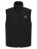 Schwarze ärmellose Jacke aus Polyamid