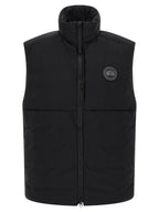 Schwarze ärmellose Jacke aus Polyamid
