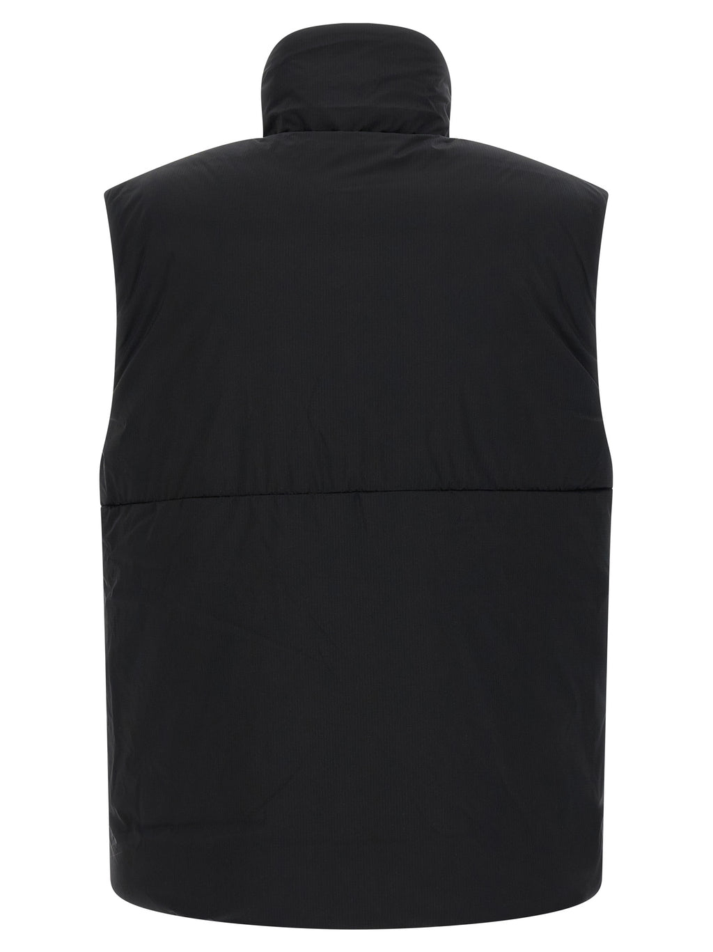 Schwarze ärmellose Jacke aus Polyamid