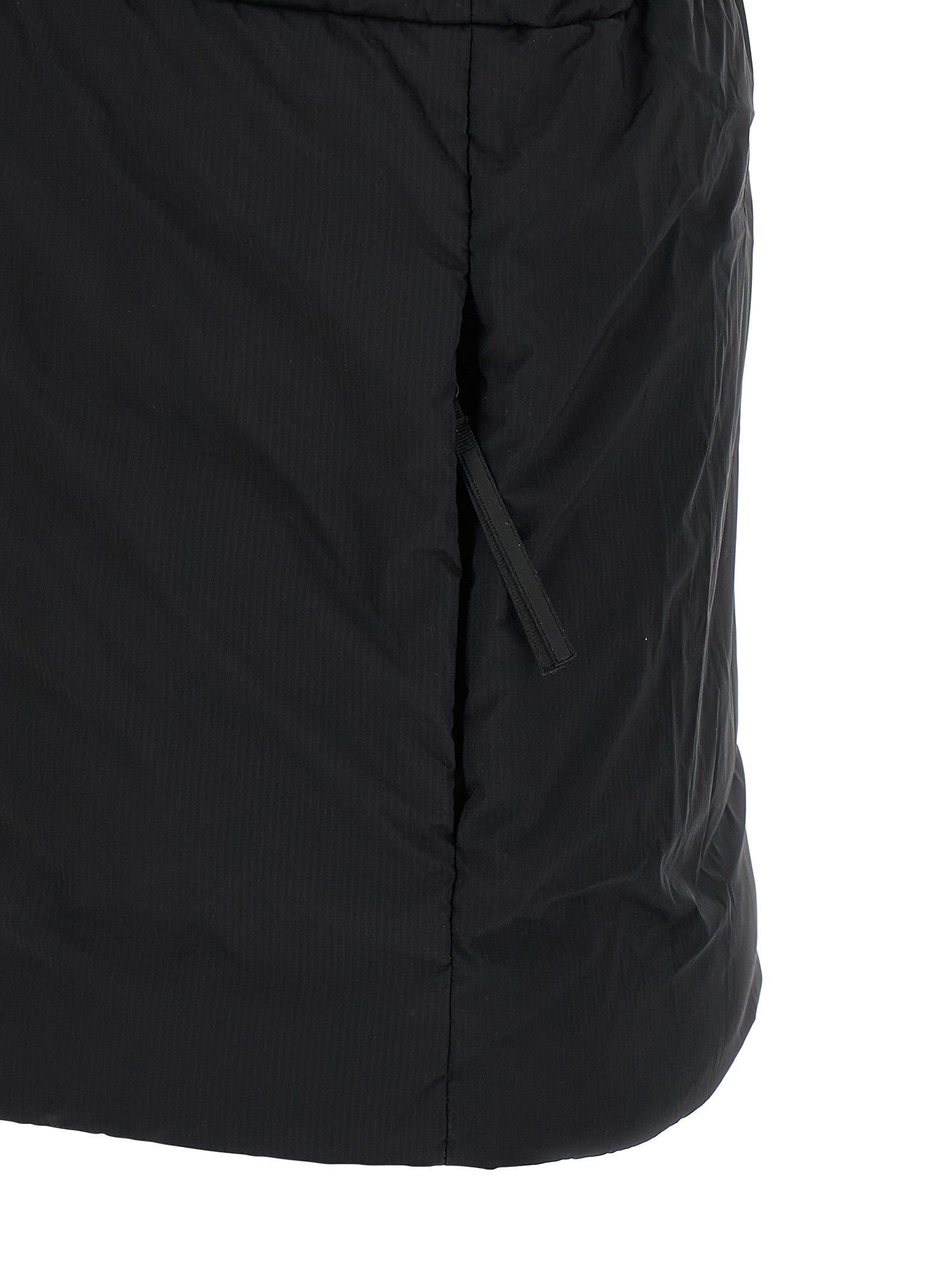 Schwarze ärmellose Jacke aus Polyamid