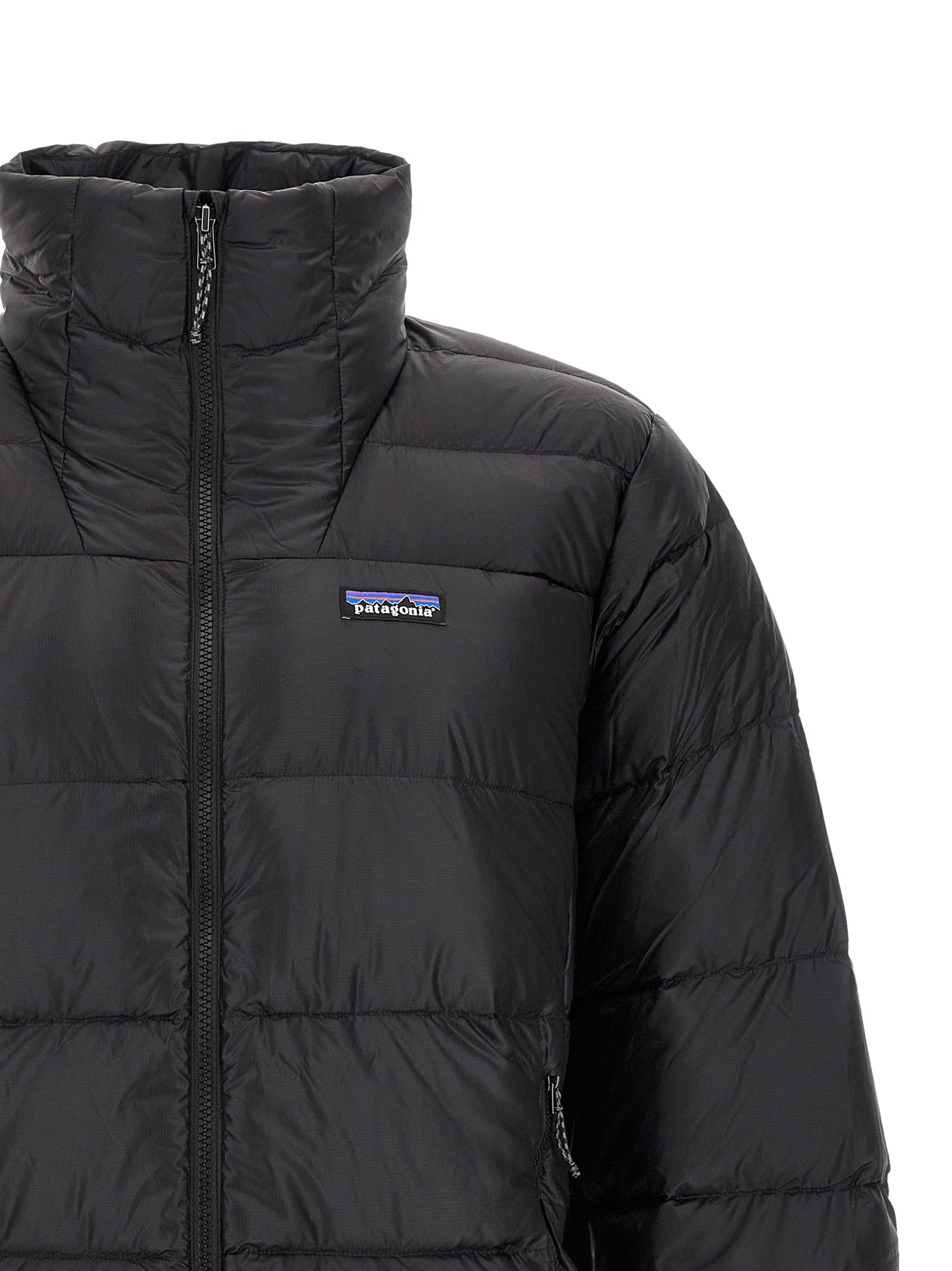 Schwarze Nylon-Jacke in voller Länge PATAGONIA