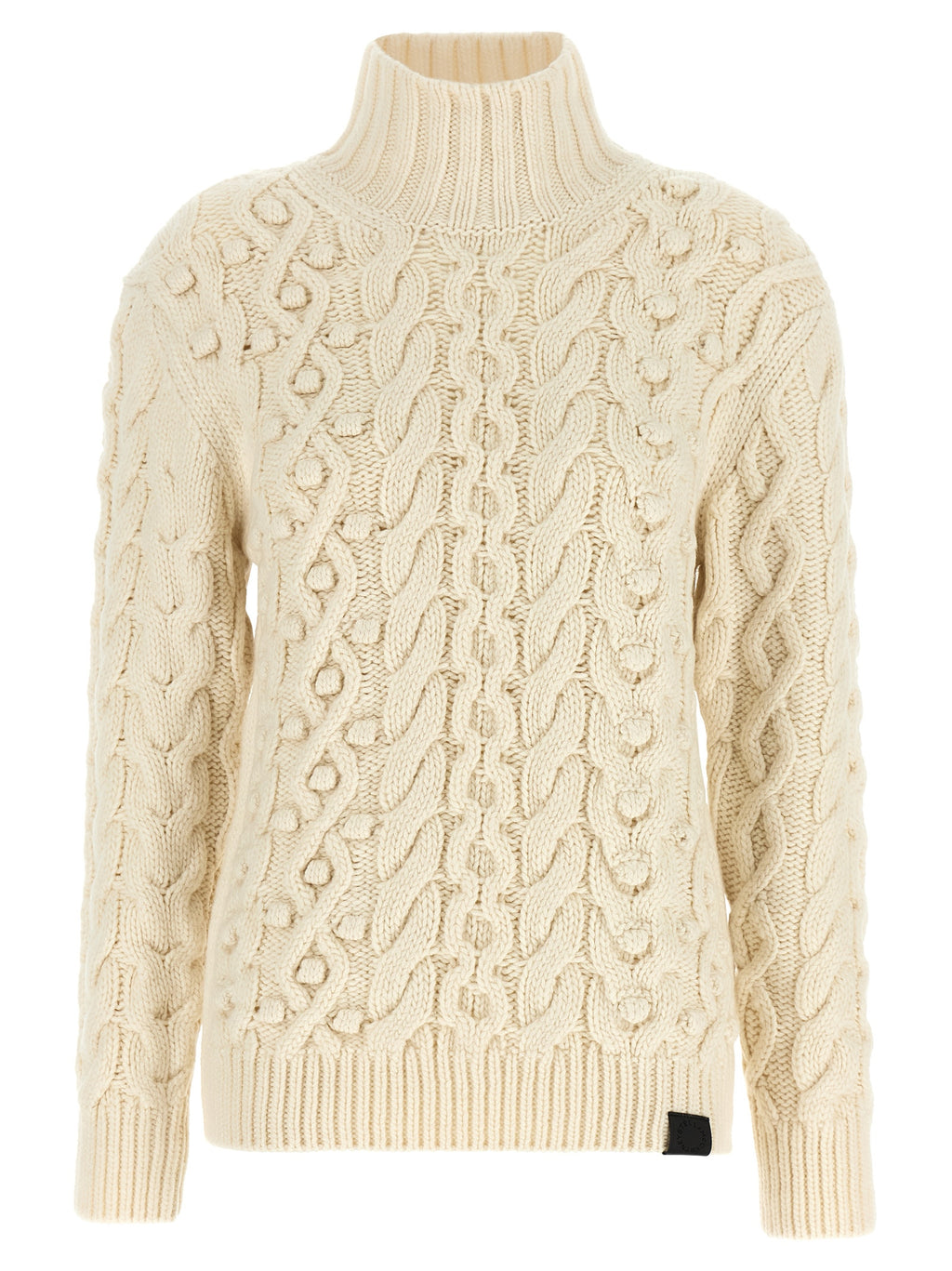 Weiße Strickjacke aus reiner Schurwolle