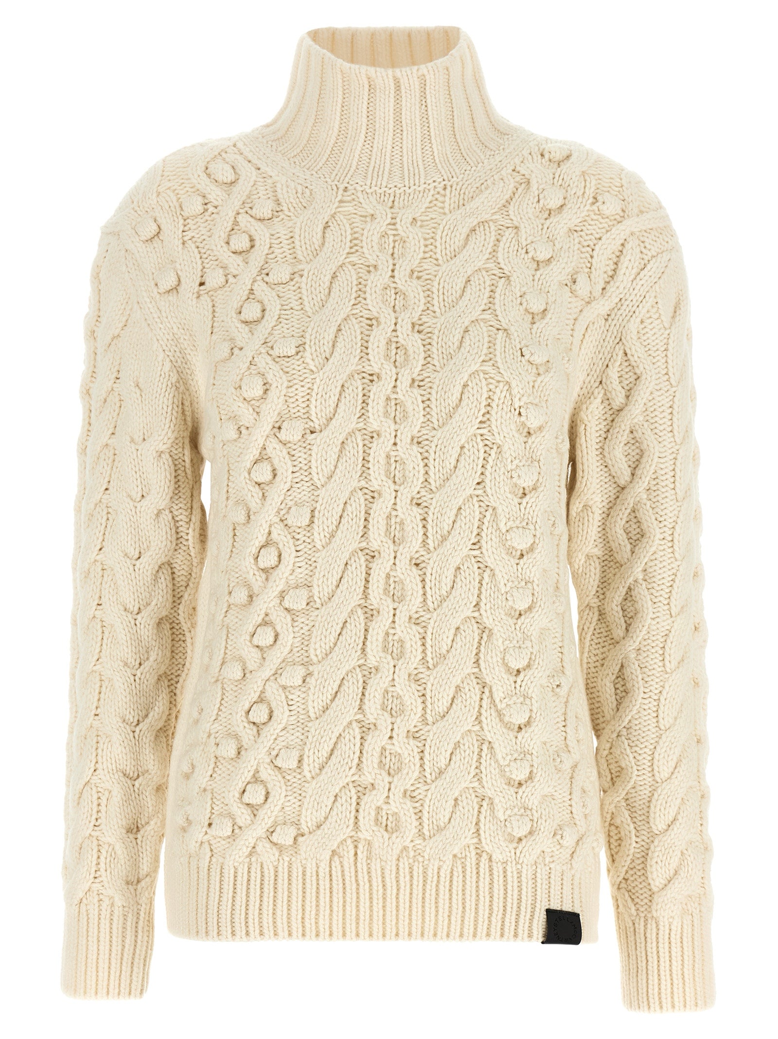 Weiße Strickjacke aus reiner Schurwolle