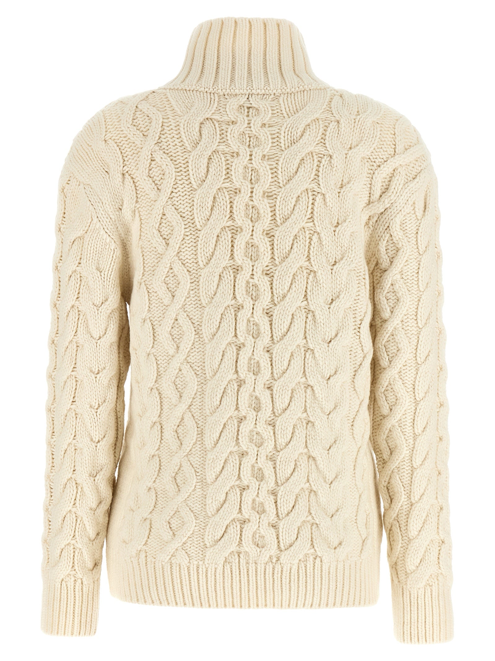 Weiße Strickjacke aus reiner Schurwolle